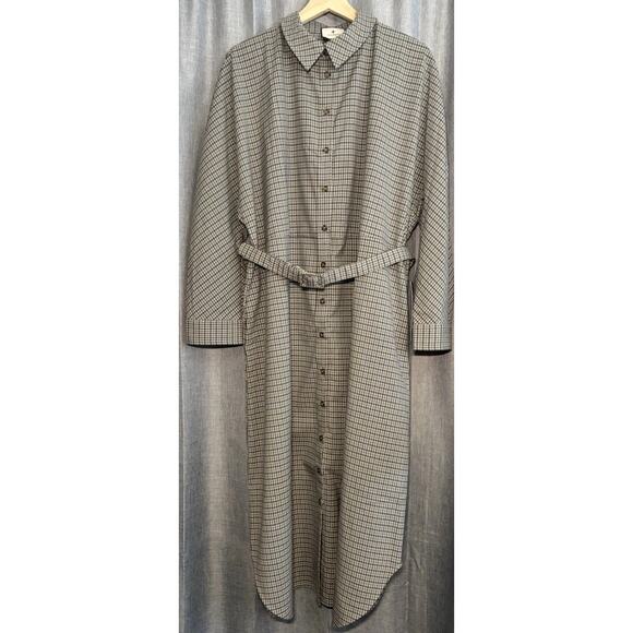 TUCKERNUCK Brown Plaid Sycamore Check Belted Vera Dress NWT Size XXXL - Picture 13 of 15